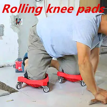 

1 Pcs Rolling Knee Protection Pad with Wheels Built in Foam Padded Creeper Platform Laying Tile ABS Auto Repair Protecting Knees