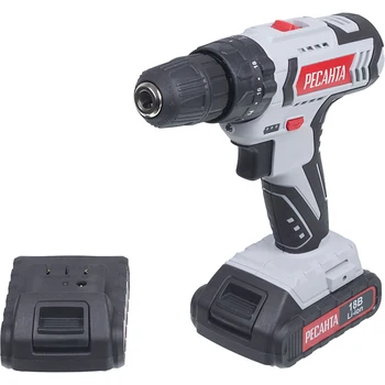 

Impact drill-screwdriver resanta да-18-2лк-у, 2AH, with two batteries, (75/14/6)
