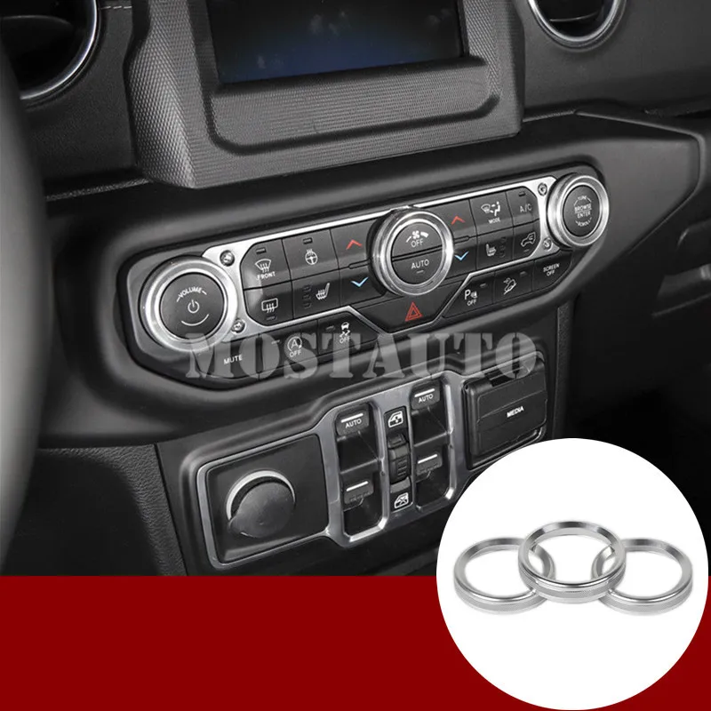 Внутренняя консоль для Jeep Wrangler JL ручка кондиционера накладка 2018-2019 3 шт.