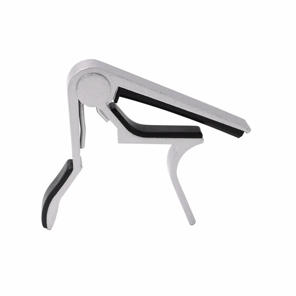 Silver High Quality Aluminium Alloy Metal New Guitar Capo Quick Change Clamp Key Acoustic Classic Guitar Capo For Tone Adjusting - Color: Silver