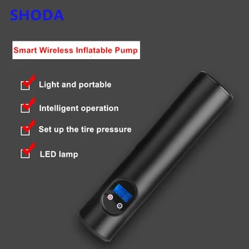 

SHODA Car Wireless Inflatable Pump For Car Air Compressor Inflator Pump Tire Inflatable 6000mAh Wireless Electric Air Pump