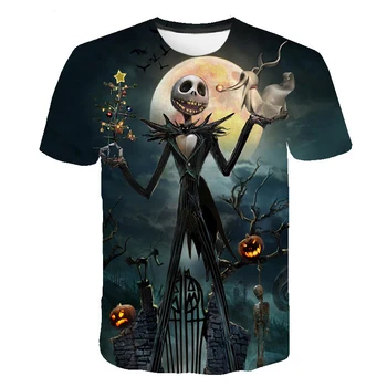 

2019 Nightmare before christmas Jack Halloween T Shirt Horror Movies 3D Printed Shirts boys girls T shirt