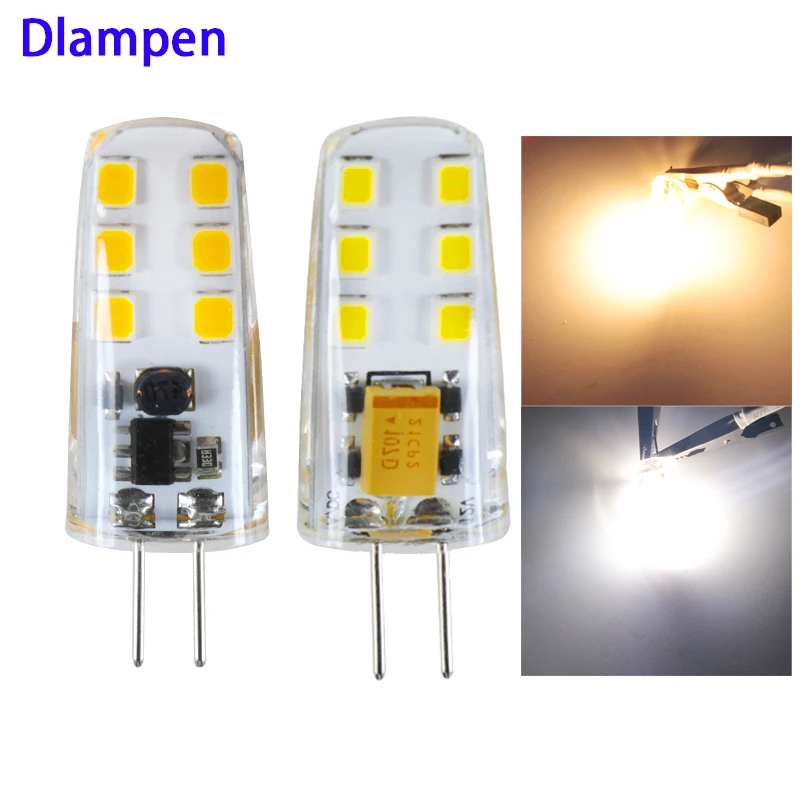 4X G4 led 12 v Прожектор супер 2 5 W силиконовая кукурузная лампа Ac Dc Вольт smd 2835