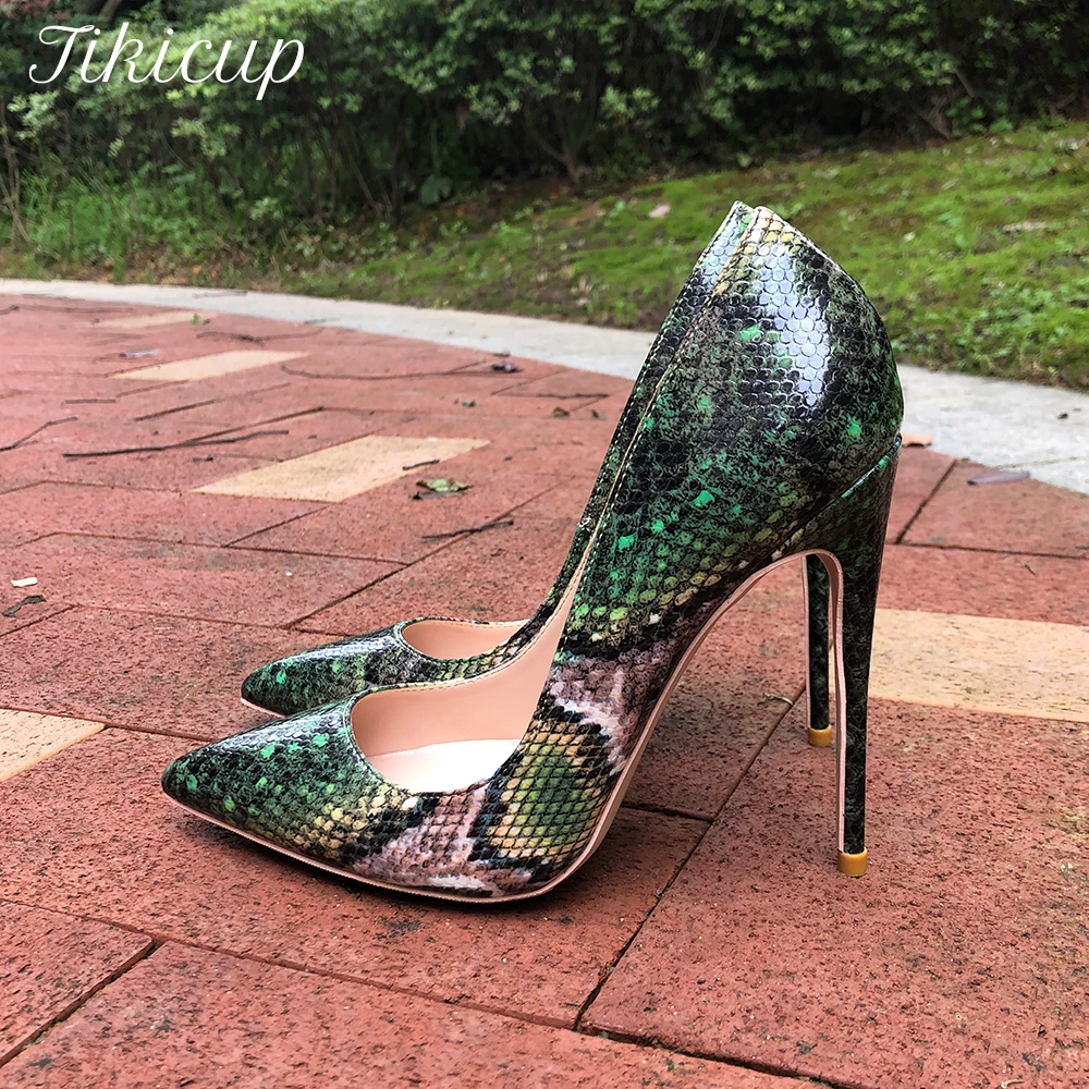 Chinese Laundry Platform Heels Sz8 Woman's Shoes Green Faux Snakeskin Total  5”H | eBay