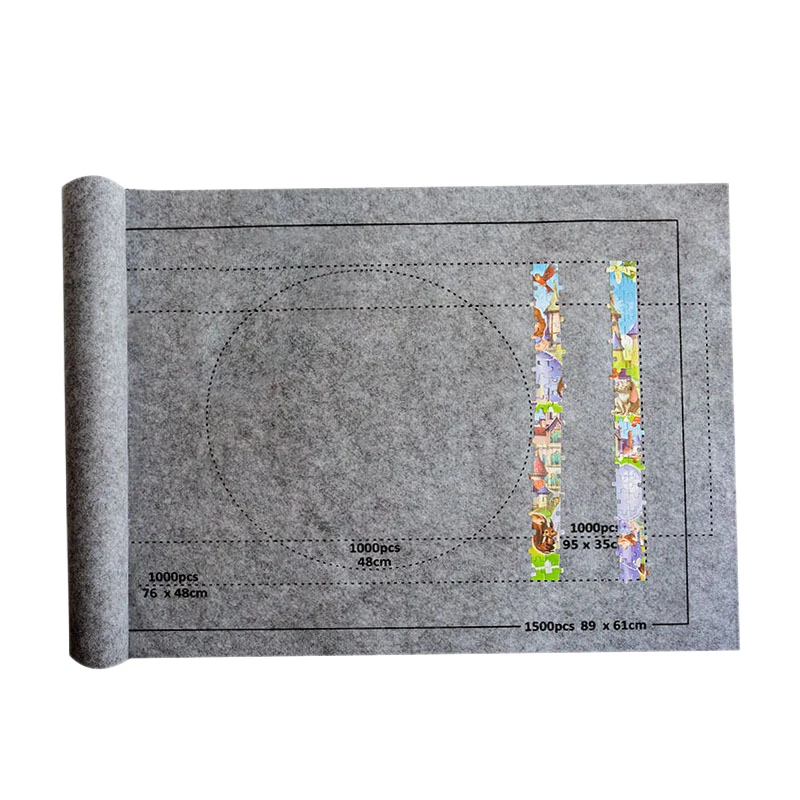 

Puzzles Mat Jigsaw Roll Felt Mat Play Mat Large for Up to 1500 Pieces Puzzle Accessories