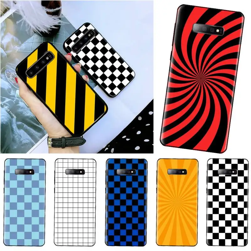 

Checkerboard Checkered fashion Phone Case For Samsung S6 S7 edge S8 S9 S10 e plus A10 A50 A70 note8 J7 2017