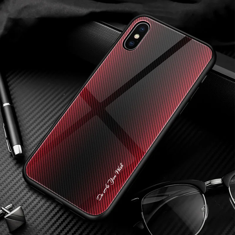 Чехлы из закаленного стекла для IPhone 11 Pro Max XS MAX XR i8 i8 Plus i7 i6 i6s i6 Plus ударопрочный бампер с градиентным цветом