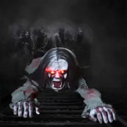 Хэллоуин украшение Голосовое управление ползающий Призрак с электрическим глазом свечение для ужасов макет сцены Tricky Prop Игрушка