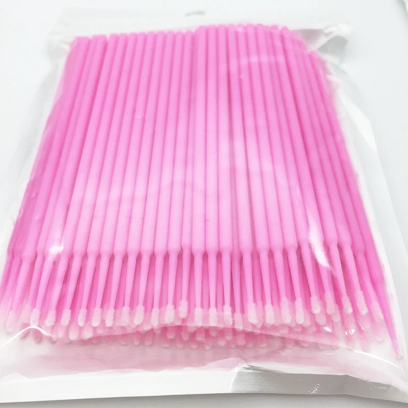 100-Cotton Swab-PK 100 шт. Одноразовые Макияж, ресницы мини Индивидуальные ресницы Аппликаторы тушь для ресниц кисти, ресниц для наращивания ватный тампон для макияжа - Цвет: 100-Cotton Swab-PK