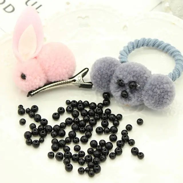 100pcs 3-12mm Black Safety Doll Eyes Sewing Beads For DIY Bear Stuffed Toys Scrapbooking Crafts 4