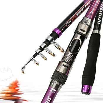 

Portable Telescopic Fishing Sea Rod Travel Spinning Pole Reel 2.1/2.4/2.7/3.0/3.6m ENA88