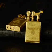  High Quality Original Copper Knurled Retro Metal Kerosene Lighter Classic Nostalgic Vintage Lighter Men's Gift 