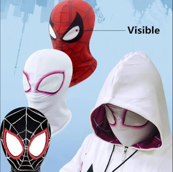 

Spider-Man: Into the Spider-Verse Spider-Gwen Unisex Visible Respirable Full Mask Hood Cosplay