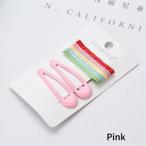 Pink 24 шт. 5 см заколки для волос для заколки для волос BB заколки для волос цветные металлические заколки для маленьких детей для девочек аксессуары для укладки - Цвет: Pink