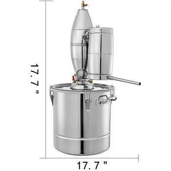 

70L/18.5GAL Alcohol Distiller Moonshine Boiler Beer Wine Purer Liquor 110V