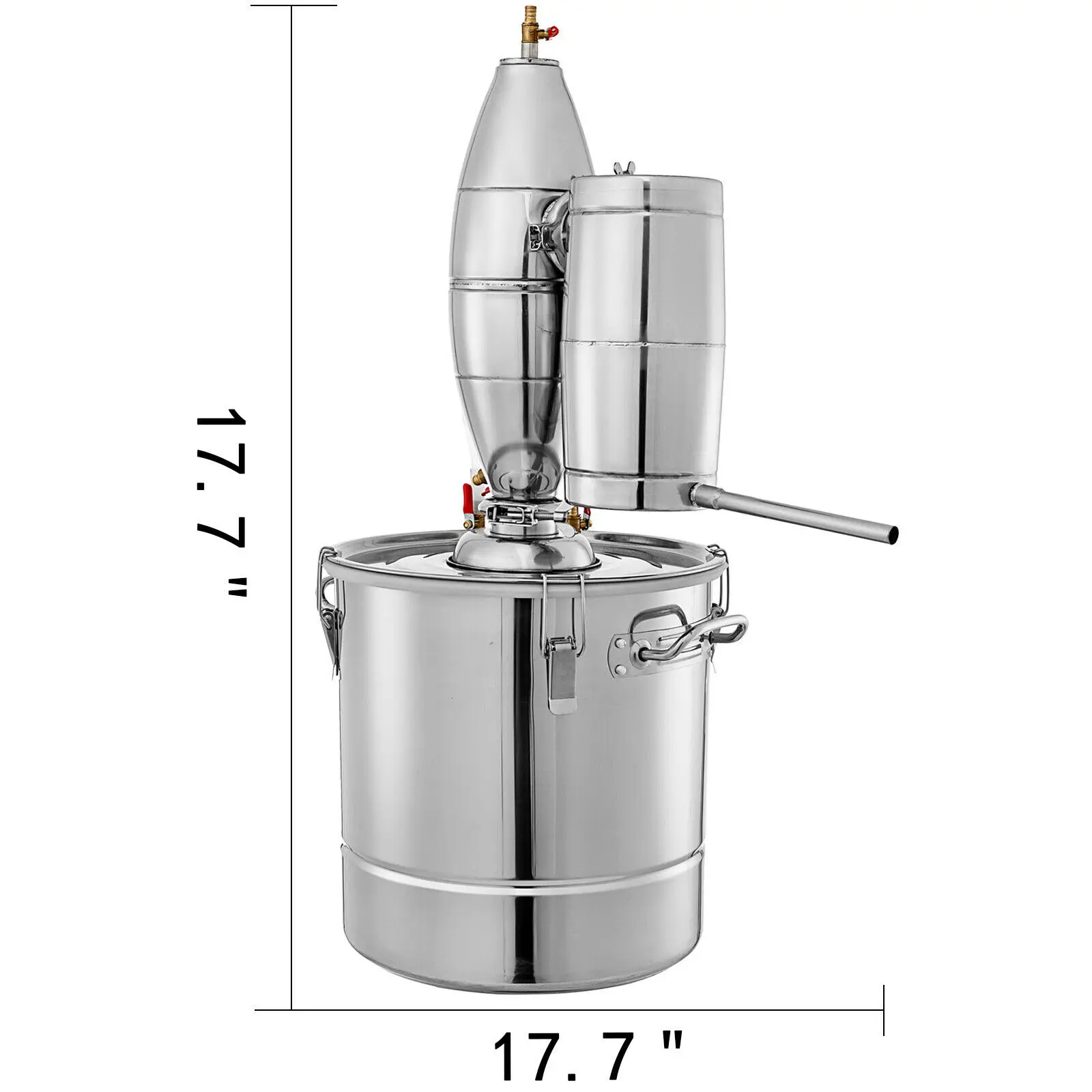 

New 70L Alcohol Distiller Moonshine Still Stainless Spirits Boiler With Thumper