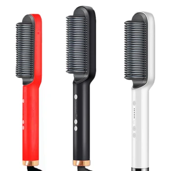 

New PTC Heating Hair Curler Brush Electric Comb Curler Beard EU Plug