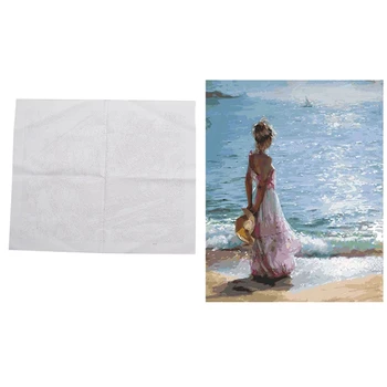 

2 Set DIY Oil Painting Paint By Number Kit on Canvas By Hand Coloring Arts Crafts Sewing New Piano & Facing the Sea