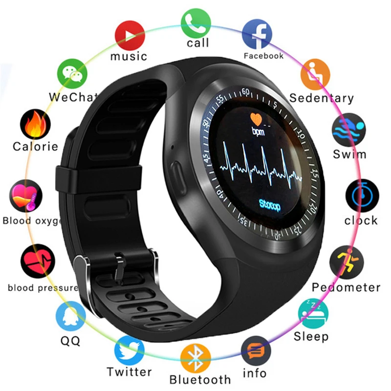 

New Bluetooth Smart Watch men women Relogio SmartWatch Android Phone Call GSM Sim Remote Camera Information Sports Pedometer