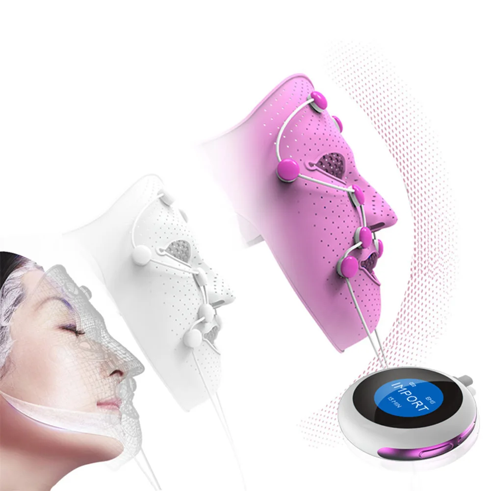 Massager da Beleza Face da Tampa Elétrica Vibração Rosto Completa Anti-rugas Face Levantamento Creme Absoption Instrumento Massageador Facial Ems 7 Beleza e saúde