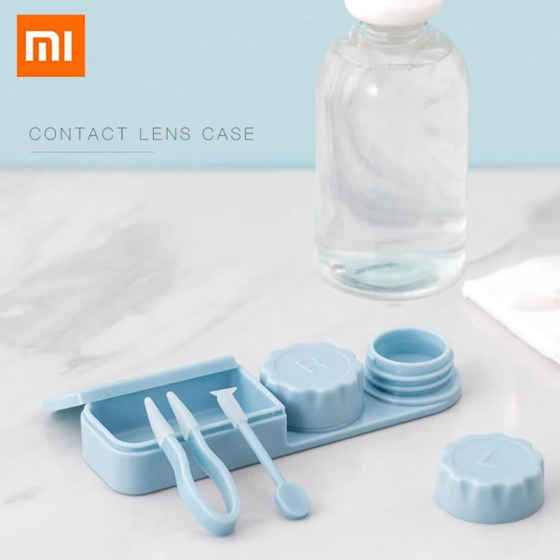 Xiaomi Mijia контейнер для контактных линз, очки для близорукости, уход за портативными двойными коробками, безопасный, эзептический отсек, чистый ящик для хранения, умный дом