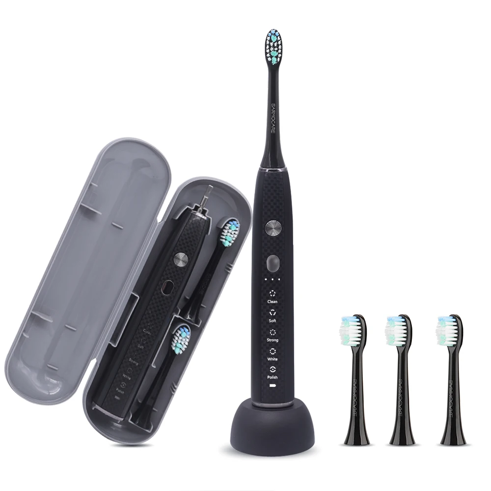 Sarmocare ультра звуковая электрическая зубная щетка перезаряжаемая S600 5 моделей беспроводной IPX7 водонепроницаемый вибратор для зубной щетки es