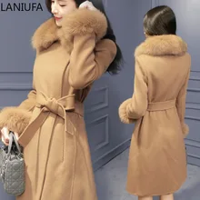 Осенне-зимнее женское пальто с широким отворотом, свободная теплая верхняя одежда, Женский Повседневный джемпер, Дамское тонкое пальто, женский плащ, шерстяное пальто, mujer Y919