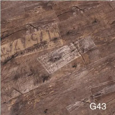 G43 Thick 2mm Beibehang Имитация древесины зерна Пол самоклеящийся пол кожа ПВХ толстый износостойкий водонепроницаемый пластиковый самоклеящийся пол - Цвет: G43 Thick 2mm