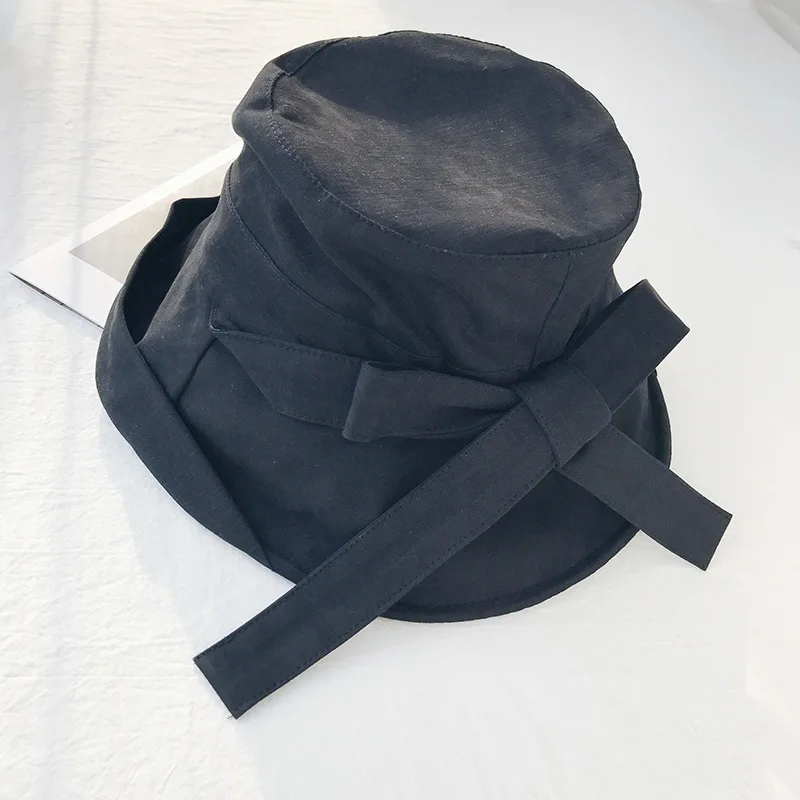 Женская летняя Панама с широкими полями, Chapeu для девочек, Chapeau Femme, откидная крышка, хлопковый Подбородочный ремешок, модная Солнцезащитная шляпа с бантом
