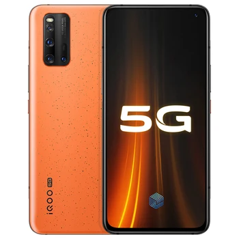 Перейти на Алиэкспресс и купить Оригинальный vivo IQOO 3 двухрежимный 5G мобильный телефон 12 Гб 128 ГБ 4440 мАч большая батарея 55 Вт флэш-зарядка Snapdragon 865 6,44 ''смартфон