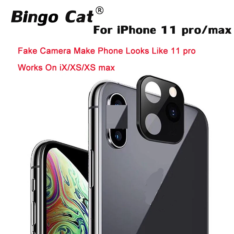 Задняя камера поддельные стеклянные линзы Защитная пленка для iPhone 11 pro поддельные камеры для iPhone X Xs Max задняя камера протектор