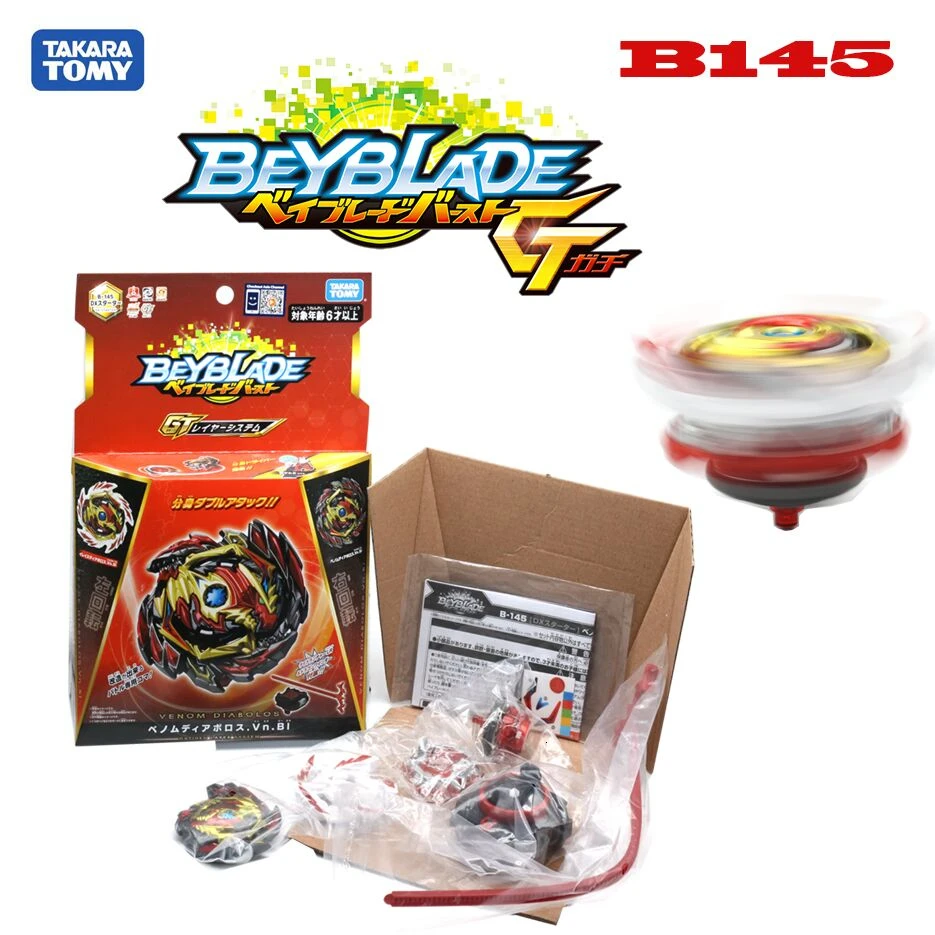 Подлинная Такара Tomy Beyblade Burst Gt B-145 Dx Starter Venom Diaboros. vn. bl Металл Fusion Beyblade Burst битва гироскоп игрушка