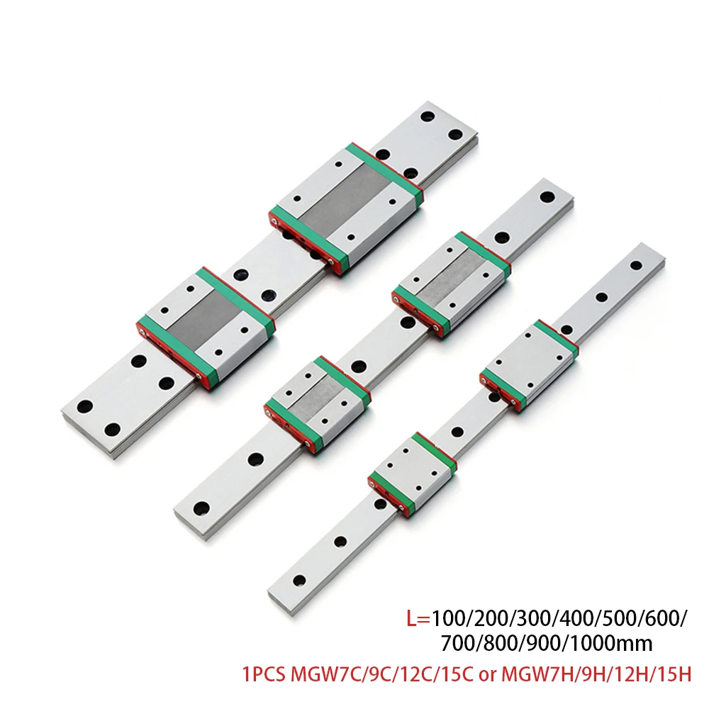 MGW7 MGW12 MGW9 MGW15 L 100 200 500 600 800mm miniature linear rail slide 1pc guide MGW9H carriage CNC 3D print | Обустройство дома