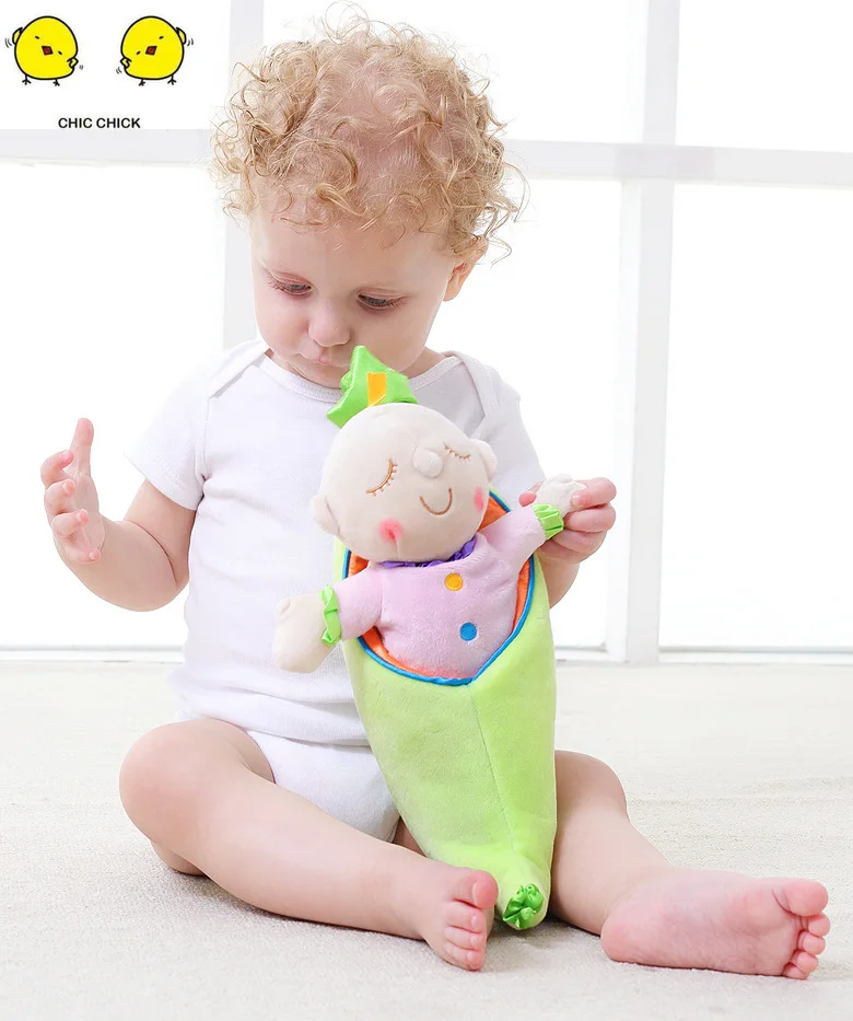 Cute Kids Baby Plush Toy Cute Pea Princess / Prince Stuffed Plant Doll Kawaii For Children Boys Girls Gift