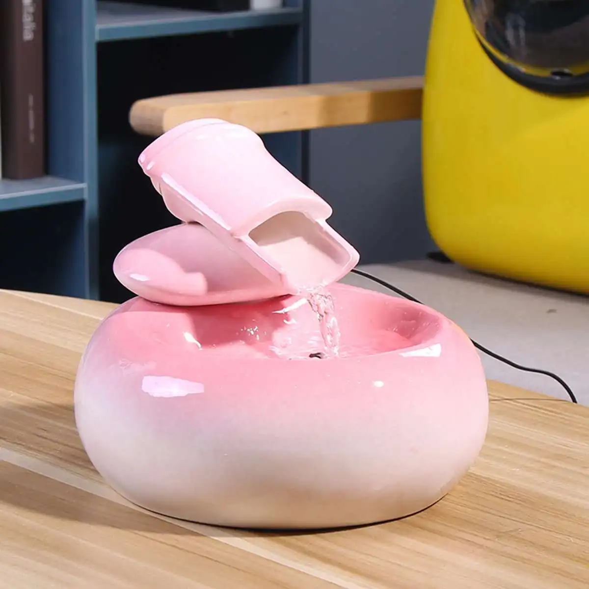 

Smart Ceramic Pet Automatic Circulating Water Dispenser Pet Supplies Fountain Water Basin Drinker for Cat Dog 3D Fountain Feeder
