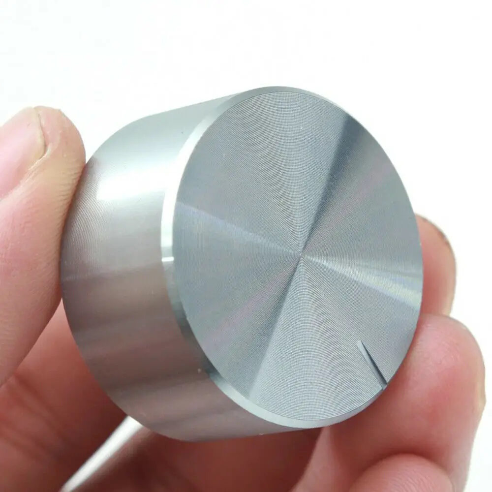 

GHH Silver 30mm Aluminum Knurled Knob Caps Volume Control For 6mm Shaft Easy To Use Durable MI0459