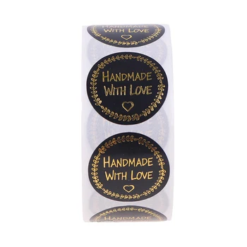 

500pcs Round Natural diy Stickers scrapbooking for adhesive thank you sticker labels stationery