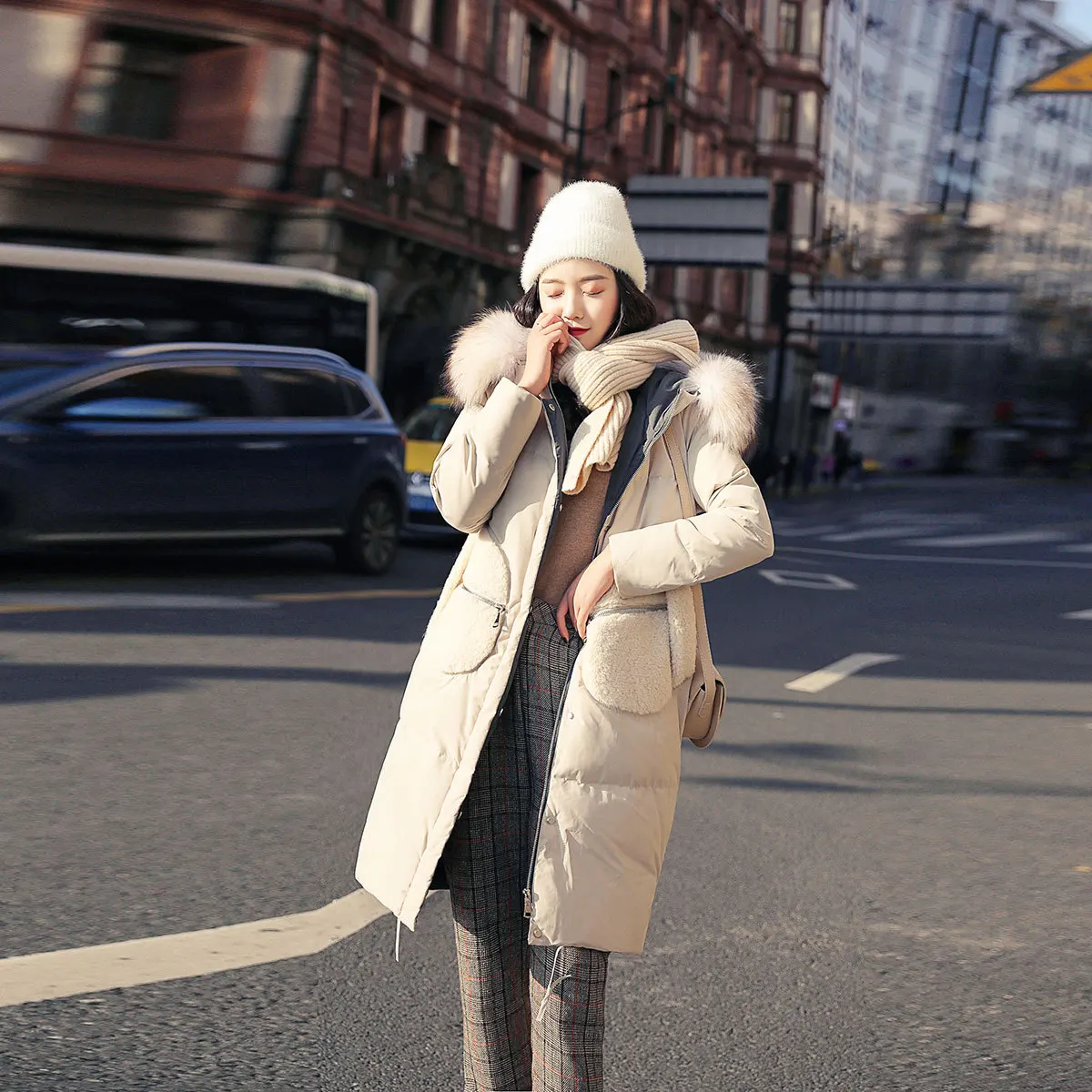 

Cotton-padded Clothes Cotton Coat Women's Mid-length Winter 2019 New Style Fashion Brushed And Thick Hooded Korean-style Loose W