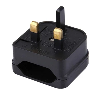 

Universal 13A eu power cord to UK plug adapter BS1363 Fused england power plug 2pin online euro socket converter connector 2pcs