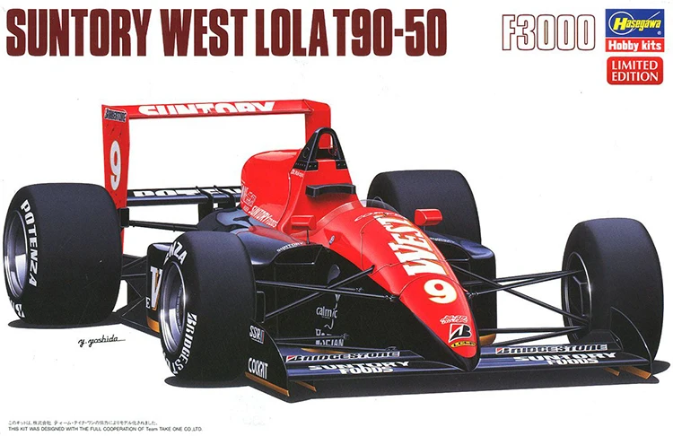 

1/24 West LOLA T90-50 Formula Packed Model Diy Assemble Car Model 20403