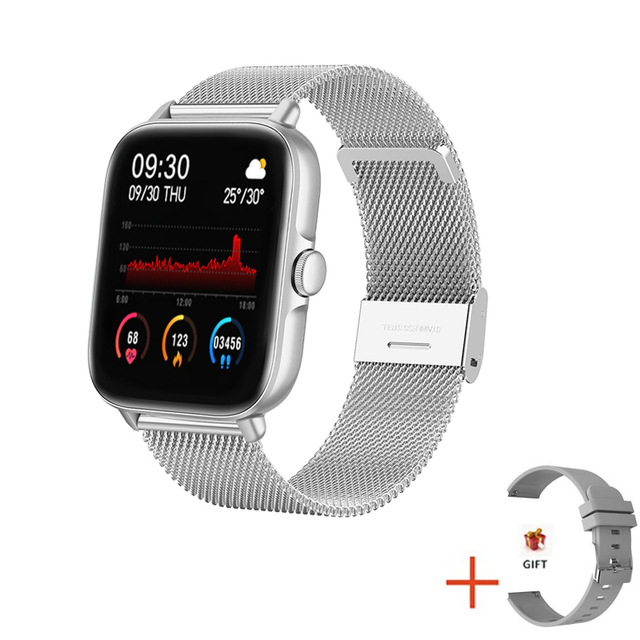 New Women Smart Watch Men 1.69" Color Screen Full Touch Fitness Tracker Bluetooth Call Smart Clock Ladies Smartwatch Women