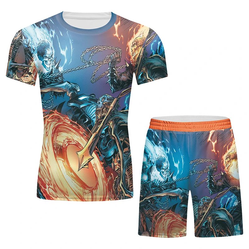 Camiseta con Digital para hombre, ropa deportiva masculina estilo Diablo, con cuello redondo, 4XL, para verano, 2021|Conjuntos para hombres| - AliExpress