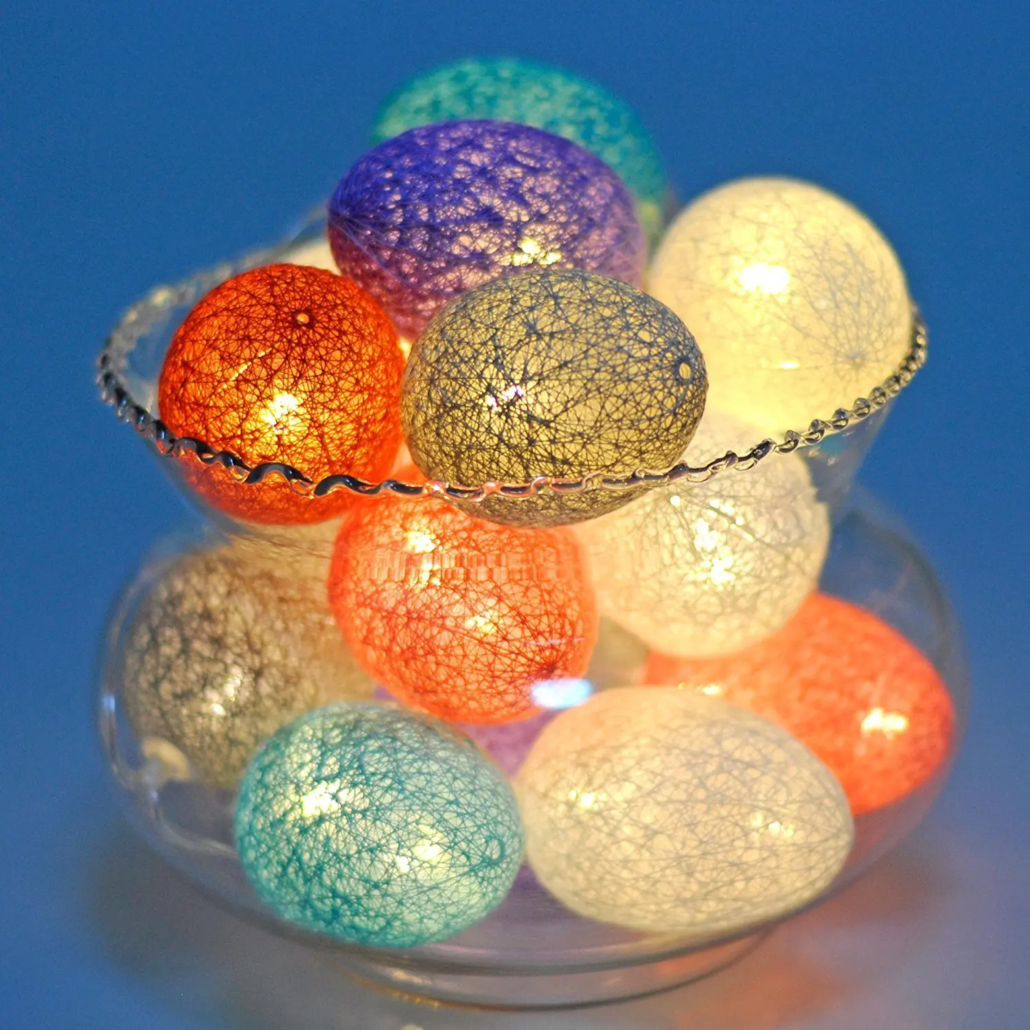 

metable 10pcs/20pcs/30pcs Cotton Ball Egg String Lights LED Easter Bunny String Lights Children Decorative Lantern for indoor