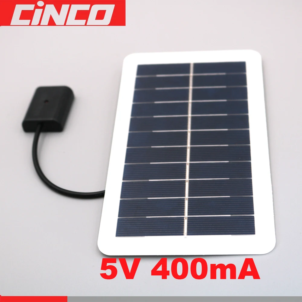 Power Bank Battery USB Powerbank Solar Panel Charger Mobile Phone Waterproo 5V 400mA 2Watts f Charge | Обустройство дома