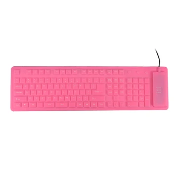 

108 Keys USB Silicone Flexible Foldable Waterproof Dustproof Keyboard USB Silent Keys For Laptop Desktop Keyboard