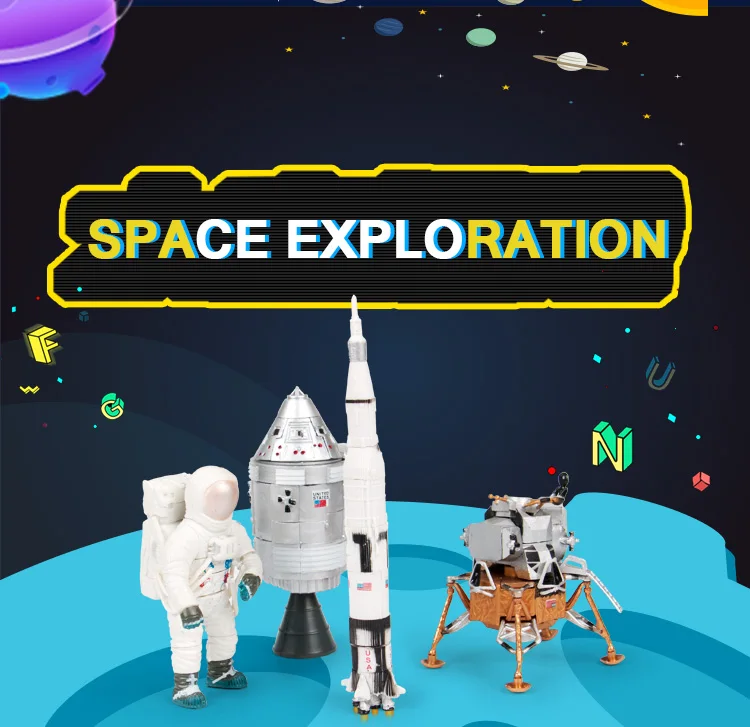 4 шт./партия исследования космоса DIY Обучающие головоломки игрушки для детей