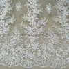 Fashion bridal wedding gown dress ivory lace farbic with sequins 130cm width bridal lace sell by yard ► Photo 3/4