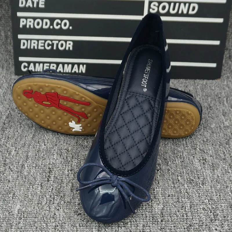 Butterfly Twists Navy Leather Ballet Flats Blue Quilted Olivia
