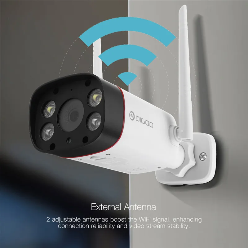 DIGOO ip-камера 1080 P беспроводная домашняя для безопасности Wi-Fi камера 2МП сеть