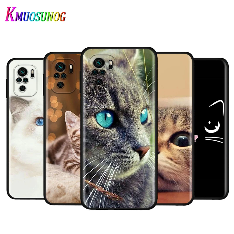 Силиконовый чехол милый котенок кошка для Xiaomi Redmi Примечание 10 10S 9T 9S 9 8T